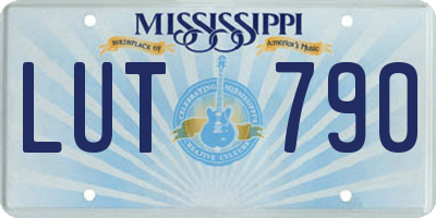 MS license plate LUT790