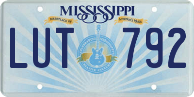 MS license plate LUT792