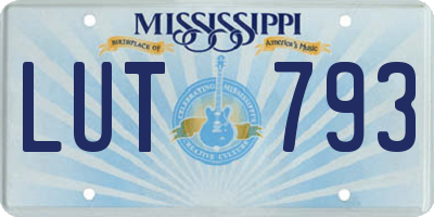 MS license plate LUT793