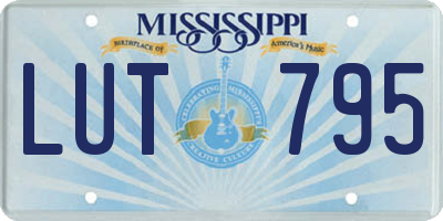 MS license plate LUT795