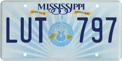 MS license plate LUT797