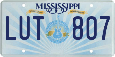 MS license plate LUT807