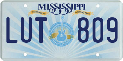 MS license plate LUT809