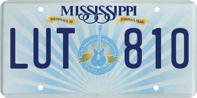 MS license plate LUT810