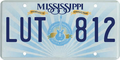 MS license plate LUT812