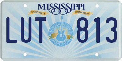 MS license plate LUT813