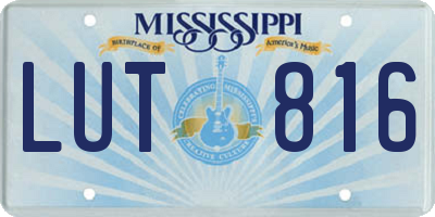 MS license plate LUT816