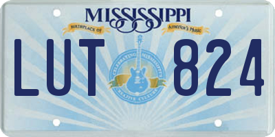MS license plate LUT824