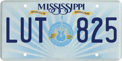 MS license plate LUT825