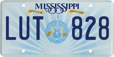 MS license plate LUT828