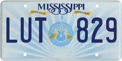 MS license plate LUT829