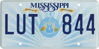MS license plate LUT844