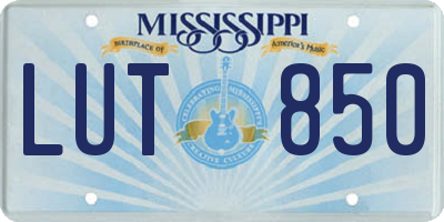 MS license plate LUT850