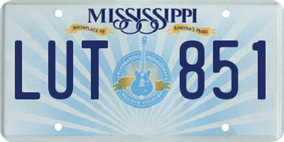 MS license plate LUT851