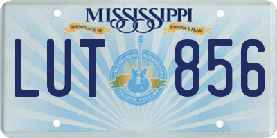 MS license plate LUT856