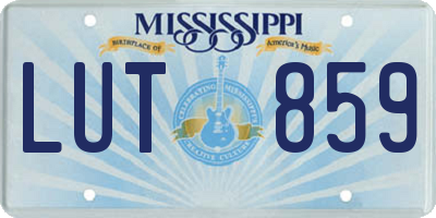 MS license plate LUT859