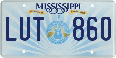 MS license plate LUT860