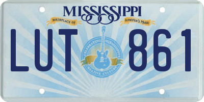 MS license plate LUT861