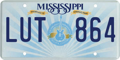 MS license plate LUT864