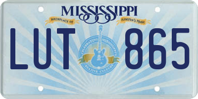 MS license plate LUT865