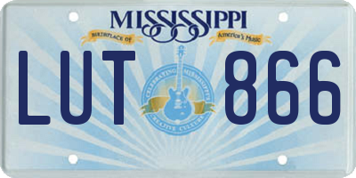 MS license plate LUT866
