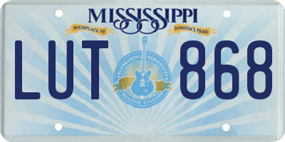 MS license plate LUT868