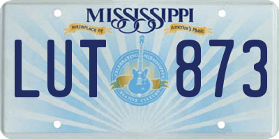 MS license plate LUT873