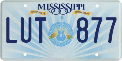 MS license plate LUT877