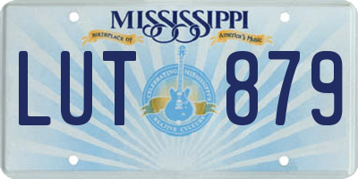 MS license plate LUT879