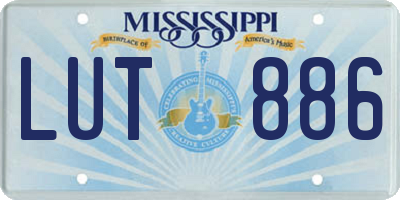 MS license plate LUT886