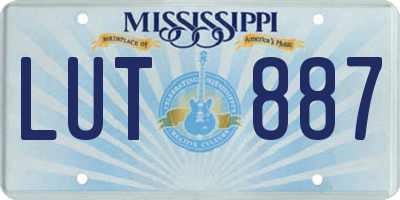 MS license plate LUT887