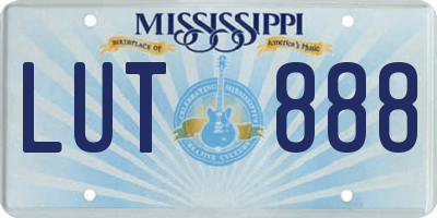 MS license plate LUT888