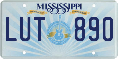 MS license plate LUT890