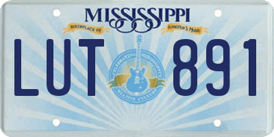 MS license plate LUT891