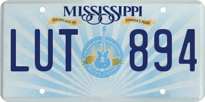 MS license plate LUT894