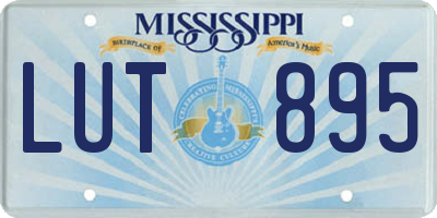 MS license plate LUT895