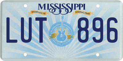 MS license plate LUT896