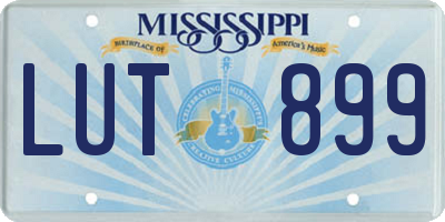 MS license plate LUT899