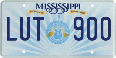 MS license plate LUT900