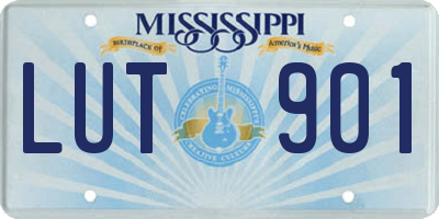 MS license plate LUT901