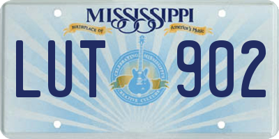 MS license plate LUT902