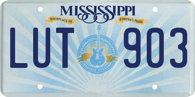 MS license plate LUT903