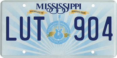 MS license plate LUT904