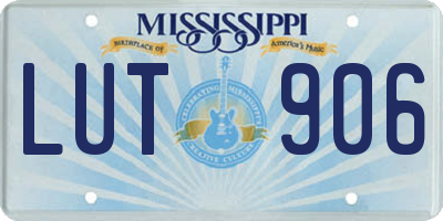 MS license plate LUT906