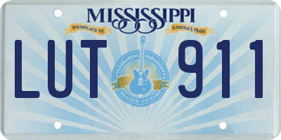 MS license plate LUT911