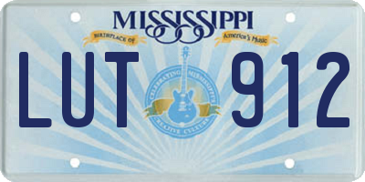 MS license plate LUT912