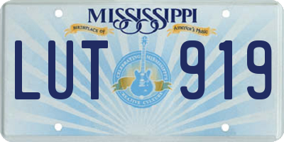 MS license plate LUT919