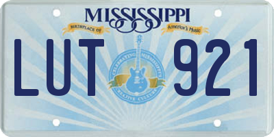 MS license plate LUT921