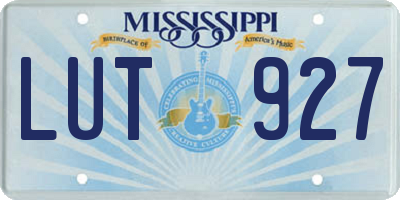 MS license plate LUT927