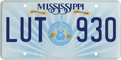 MS license plate LUT930